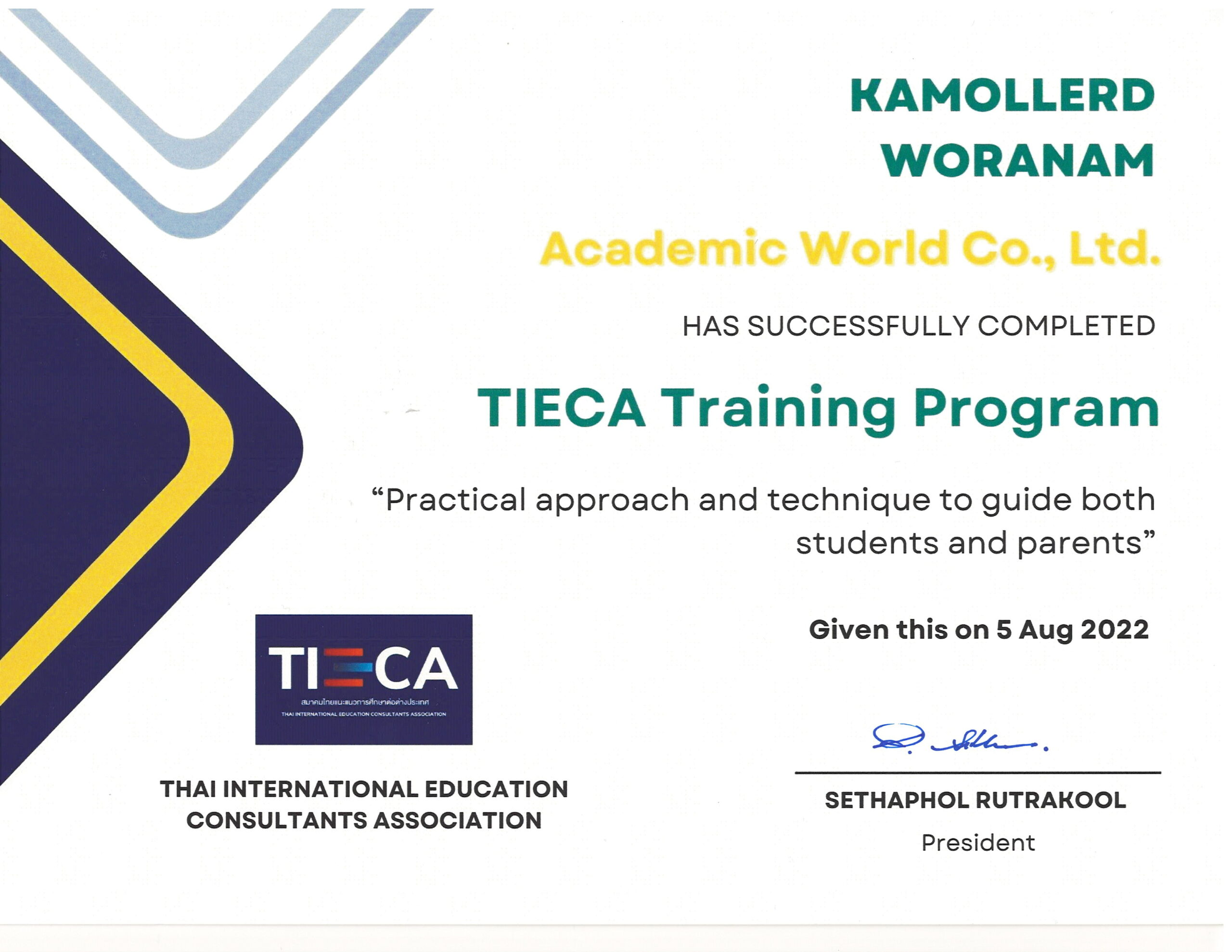 9.Oil Training program(Practical 2022)